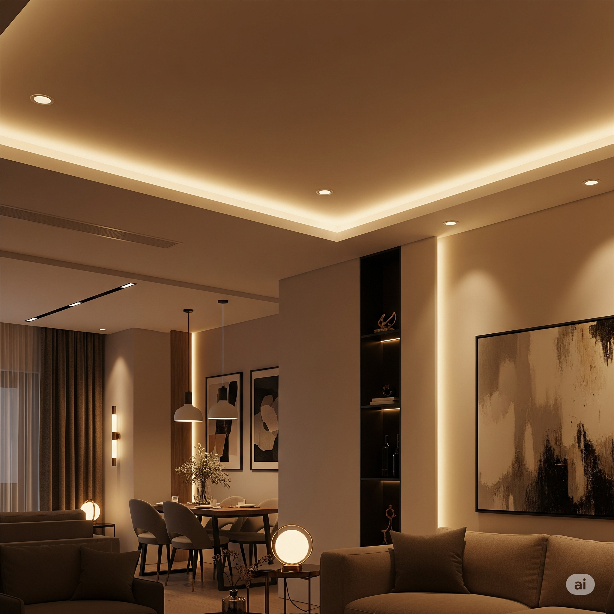 Detalle de Iluminación de Interiores