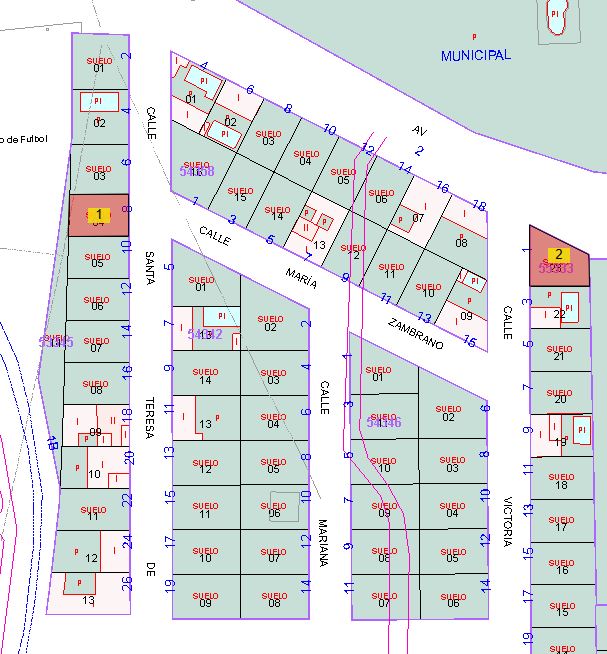Ubicación del solar en Cañada Rosal
